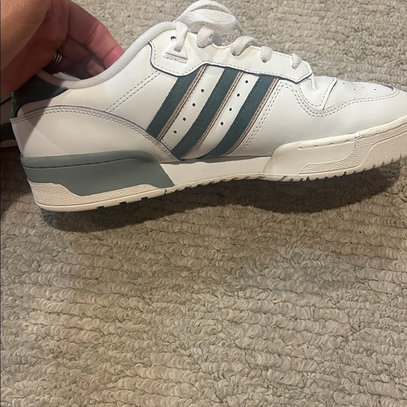 Adidas Classic Rivalry White and Sage Sneakers - Picture 9 of 13